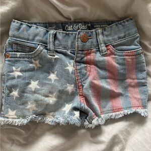 Cat & Jack Star and Stripe Denim Shorts